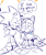 Size: 490x579 | Tagged: safe, artist:r0b0t1m3, miles "tails" prower, sonic the hedgehog, 2019, bowtie, brother and sister, dialogue, duo, english text, eyes closed, female, male, modern sonic, modern tails, monochrome, mouth open, simple background, sketch, smile, speech bubble, standing, trans female, trans girl tails, transgender, white background