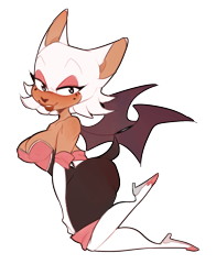 Size: 1032x1315 | Tagged: safe, artist:nightstreamarts, rouge the bat, clenched teeth, female, flying, hands on knees, heart nose, lidded eyes, looking at viewer, simple background, smile, solo, solo female, transparent background