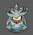 Size: 1000x1068 | Tagged: safe, artist:vilegato, silver the hedgehog, hedgehog, bust, chest fluff, english text, evil scheming, fangs, gay, gay silver, grey background, hands together, looking offscreen, male, shrunken pupils, signature, simple background, smile, solo, solo male, this will end in property damage, yellow sclera