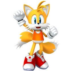 Size: 2500x2500 | Tagged: safe, artist:nibroc-rock, miles "tails" prower, 3d, clenched fists, looking at viewer, male, mario and sonic at the 2020 olympic games, mouth open, simple background, smile, solo, solo male, standing, tank top, transparent background