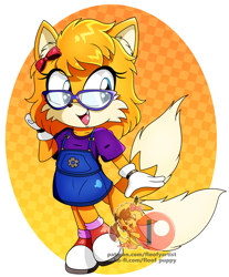 Size: 1888x2280 | Tagged: safe, artist:floofy-chu, miles "tails" prower, gender swap, solo