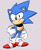 Size: 1563x1920 | Tagged: safe, artist:hiddenmatrixyt, sonic the hedgehog, hedgehog, sonic mania adventures, 2020, classic sonic, classic sonic (universe), clenched fist, grey background, hand on hip, looking at viewer, male, simple background, smile, solo, solo male, standing, tyson hesse style