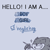 Size: 2048x2048 | Tagged: safe, artist:darth-sonny, sonic the hedgehog, sonic the hedgehog 2 (2022), blue background, checklist, english text, faic, floppy ears, holding something, looking at viewer, mischievous, monochrome, movie style, nonbinary, nonbinary sonic, pencil, simple background, smile, solo, solo nonbinary, star (symbol)