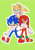 Size: 2048x2897 | Tagged: safe, artist:tillytilli, knuckles the echidna, miles "tails" prower, sonic the hedgehog, sonic heroes, double thumbs up, eyelashes, flying, green background, looking at viewer, male, males only, outline, pose, posing, simple background, smile, spinning tails, team sonic, trio, trio male, watermark