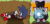 Size: 1600x756 | Tagged: semi-grimdark, artist:friednoodles2, miles "tails" prower, sonic the hedgehog, fox, hedgehog, comic:a broken bond, 2021, abstract background, bleeding from mouth, blood, comic, crying, dark form, dark tails, duo, duo male, electricity, injured, lidded eyes, lying on side, male, males only, outdoors, shadow (lighting), smile, standing, sunset, tears, tears of pain, this will end in injury and/or death, torn gloves