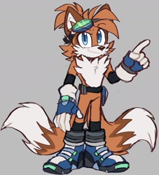 Size: 1475x1624 | Tagged: safe, artist:skyicah, miles "tails" prower, aged up, alternate universe, older, solo