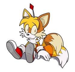 Size: 549x526 | Tagged: semi-grimdark, artist:finimun, tails doll, 2010, frown, genderless, looking at viewer, signature, simple background, sitting, solo, stitches, transparent background, yellow eyes, yellow sclera