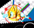 Size: 4400x3650 | Tagged: safe, artist:bluefoxgui, sonic the hedgehog, super sonic, abstract background, classic sonic, classic sonic (universe), classic style, clenched fists, frown, looking offscreen, signature, solo, super form