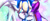 Size: 912x374 | Tagged: safe, artist:vegetitakawaii, blaze the cat, silver the hedgehog, sonic the hedgehog, 2019, abstract background, bisexual, holding hands, polyamory, shipping, signature, silver x sonic, sonaze, standing, trio