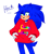 Size: 762x832 | Tagged: safe, artist:monstrouslupus, sonic the hedgehog, ..., 2019, blushing, english text, fluffy, frown, grabbing shirt, heck, jumper, male, meme, simple background, solo, solo male, standing, white background
