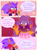 Size: 1524x2048 | Tagged: safe, artist:emenens, queen aleena, sonic the hedgehog, abstract background, angry, comic, dialogue, drink, drinking, duo, english text, eyes closed, female, frown, holding something, jacket, male, sitting, speech bubble, standing, trans male, transgender, wagging finger