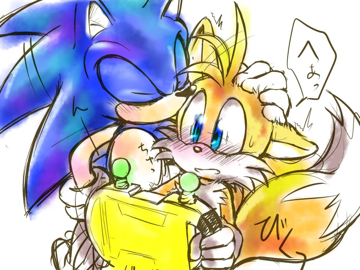 shadow the hedgehog and tails (sonic and 1 more) drawn by misuta710