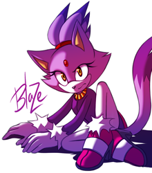 Size: 950x1081 | Tagged: safe, artist:mintch0c0late, blaze the cat, 2014, character name, frown, looking offscreen, shadow (lighting), simple background, sitting, solo, white background