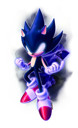 Size: 2800x4600 | Tagged: safe, artist:fentonxd, sonic the hedgehog, 3d, dark form, dark sonic, flying, glowing eyes, simple background, solo, transparent background
