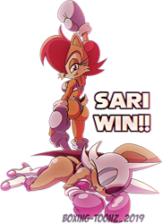 Size: 874x1200 | Tagged: safe, artist:boxing-toonz, rouge the bat, sally acorn, boxing