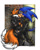 Size: 555x700 | Tagged: safe, artist:jimmywolf, miles "tails" prower, sonic the hedgehog, 2007, abstract background, against wall, anti-sonic, biker jacket, biker pants, boots, brick wall, duo, earring, evil sonic, evil tails, eyes closed, fingerless gloves, gay, holding each other, kiss, shipping, sonic x tails, standing, sunglasses, tongue out, traditional media