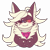 Size: 4000x4000 | Tagged: safe, artist:pdaisyff1, infinite the jackal, 2019, blushing, bust, claws, ear fluff, eyelashes, fangs, front view, gloves off, heart hands, lidded eyes, looking at viewer, male, phantom ruby, simple background, smile, smiling at viewer, solo, transparent background