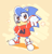 Size: 939x979 | Tagged: safe, artist:artisyone, nicky, sonic the hedgehog, cute, solo