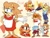 Size: 1024x768 | Tagged: safe, artist:artisyone, brenda the hedgehog, paulie the hedgehog, character name, duo, sonic the hedgehog (shogakukan)