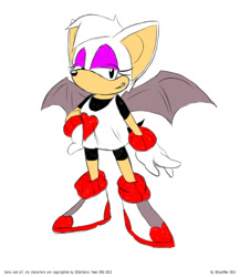 Size: 800x923 | Tagged: safe, artist:gblastman, rouge the bat, bat, classic style, english text, white background