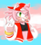 Size: 1246x1392 | Tagged: safe, artist:wednesday-moved, amy rose, hedgehog, abstract background, alternate universe, backwards cap, binder, blushing, clenched teeth, horn sign, jacket, looking at viewer, male, outline, pride flag background, sketch, smile, solo, trans male, transgender, wink
