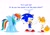Size: 2048x1431 | Tagged: safe, artist:lachlandingoofficial, miles "tails" prower, sonic the hedgehog, ashleigh ball, my little pony, rainbow dash, trio, voice actor joke