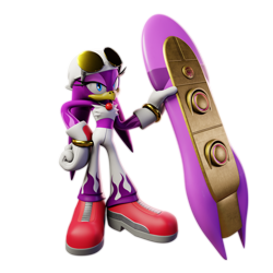 Size: 2048x2048 | Tagged: safe, artist:sgiygas, wave the swallow, 3d, babylon rogues logo, extreme gear, looking at viewer, simple background, solo, sonic riders, standing, transparent background