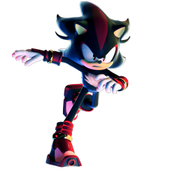 Size: 3228x3148 | Tagged: safe, artist:boopinya, shadow the hedgehog, 2015, 3d, clenched teeth, frown, looking ahead, male, running, simple background, solo, sonic boom (tv), transparent background