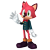 Size: 899x899 | Tagged: safe, artist:nibroc-rock, barry the quokka, the murder of sonic the hedgehog, 2023, 3d, looking at viewer, name tag, nonbinary, simple background, smile, solo, standing, transparent background, waving