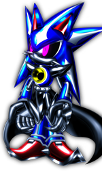 Size: 1600x2667 | Tagged: safe, artist:rezistangs, metal sonic, neo metal sonic, black sclera, genderless, purple eyes, robot, simple background, solo, standing, transparent background