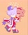 Size: 1621x2048 | Tagged: safe, artist:silver-varian, amy rose, blaze the cat, cat, hedgehog, amy x blaze, blushing, blushing ears, carrying them, duo, eyes closed, female, females only, hearts, holding each other, kiss, lesbian, orange background, sfx, shipping, simple background, wagging tail, walking