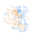 Size: 571x603 | Tagged: dead source, safe, artist:takosa, miles "tails" prower, sonic the hedgehog, fox, hedgehog, blushing, duo, eyes closed, gay, heart, holding hands, male, males only, musical notes, playing, shipping, simple background, sketch, smile, sonic x tails, standing, white background