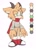 Size: 1101x1540 | Tagged: safe, artist:skywayski, oc, oc:len the goat, goat, ear fluff, flat colors, green eyes, horns, lidded eyes, looking offscreen, nonbinary, oc only, peach fur, scarf, shoes, simple background, smile, solo, standing, sweater, white background