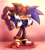 Size: 1280x1411 | Tagged: safe, artist:spacecolonie, shadow the hedgehog, sonic the hedgehog, hedgehog, 2014, abstract background, carrying them, duo, eyes closed, gay, looking at them, male, males only, mouth open, one eye closed, redraw, shadow x sonic, shipping, smile, standing
