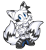 Size: 986x1072 | Tagged: safe, artist:extra-fenix, miles "tails" prower, fox, 2011, arctic fox, black shoes, hands together, looking up, male, shoes, simple background, smile, solo, species swap, standing, transparent background, uekawa style