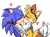 Size: 540x400 | Tagged: artist needed, source needed, safe, miles "tails" prower, sonic the hedgehog, fox, hedgehog, blushing, duo, eyes closed, gay, heart, holding each other, kiss, male, males only, shipping, simple background, sketch, sonic boom (tv), sonic x tails, standing, white background