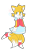 Size: 1730x2905 | Tagged: safe, artist:stardust-kiiro, miles "tails" prower, fox, 2022, blushing, dress, female, flat colors, headcanon, heart, heels, looking offscreen, ponytails, simple background, smile, solo, trans female, transgender, transparent background, walking