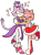 Size: 921x1243 | Tagged: safe, artist:saucynadles, amy rose, blaze the cat, cat, hedgehog, 2017, amy x blaze, amy's halterneck dress, blaze's tailcoat, cute, eyes closed, female, females only, hearts, hugging, lesbian, shipping