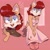 Size: 2000x2000 | Tagged: safe, artist:cheapscreepbunk, sally acorn, chipmunk, abstract background, clothes, dress, female, fully clothed, looking at viewer, solo, strawberry