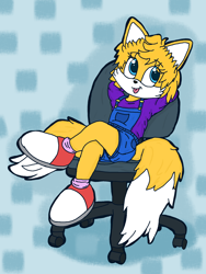 Size: 1500x2000 | Tagged: safe, artist:theowlgoesmoo, miles "tails" prower, gender swap, tailsabetes