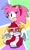 Size: 1225x2048 | Tagged: safe, artist:randomguy9991, amy rose, hedgehog, amy's halterneck dress, classic amy, dress