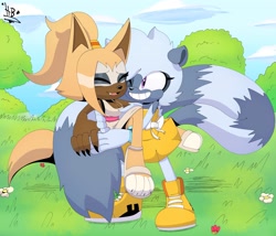 Size: 2048x1752 | Tagged: safe, artist:buddyhyped, tangle the lemur, whisper the wolf