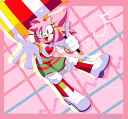 Size: 2048x1911 | Tagged: safe, artist:chronicx13, amy rose, alternate outfit
