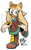 Size: 347x552 | Tagged: safe, artist:ninjahaku21, gold the tenrec, tenrec, blue eyes, deviantart watermark, english text, frown, obtrusive watermark, pk mark, signature, simple background, solo, watermark, white background