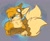 Size: 1470x1201 | Tagged: safe, artist:cha0w0w, miles "tails" prower, fox, abstract background, annoyed, arms folded, beanbrows, bust, floppy ears, frown, fur markings, goggles, hair over one eye, lidded eyes, looking offscreen, male, solo