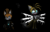 Size: 1459x924 | Tagged: semi-grimdark, artist:zwskverta, miles "tails" prower, nine, oc, oc:villain miles, comic:where was my hero?, sonic prime, black background, duality, evil, glowing, glowing eyes, simple background, standing