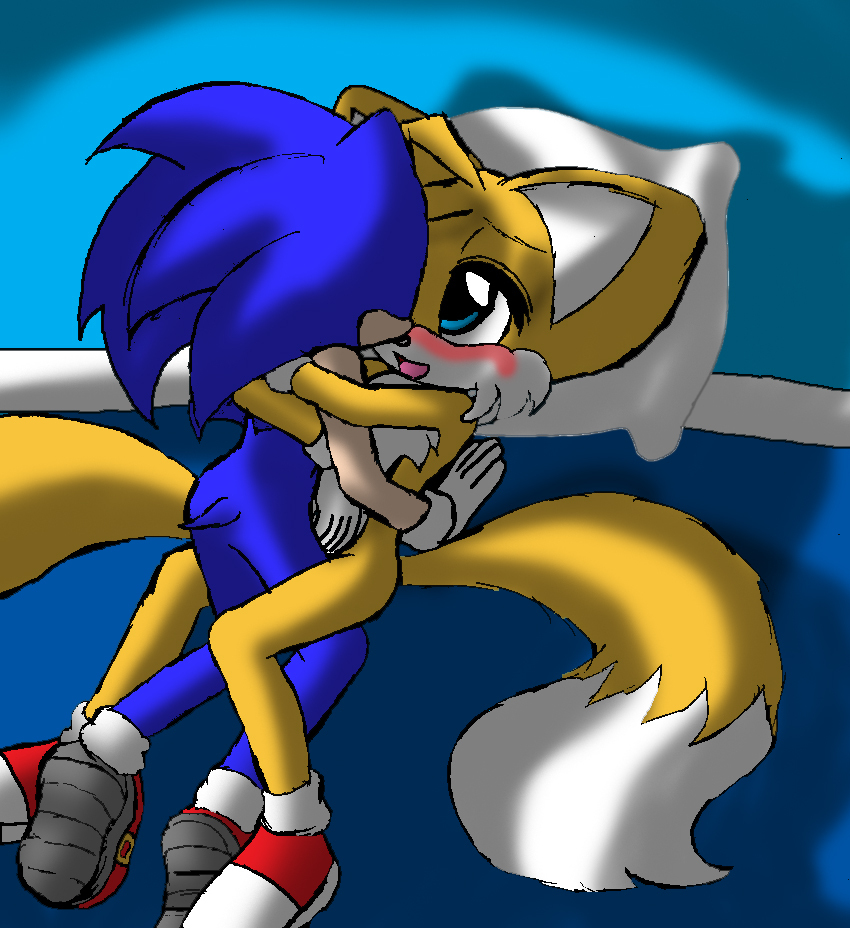 tails x sonic kiss