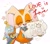 Size: 2048x1797 | Tagged: safe, artist:ureuizy, cheese (chao), cream the rabbit, chao, amy x blaze, blushing, creamabetes, cute, drawing, duo, english text, eyes closed, female, flower, gay, genderless, holding something, lesbian, mouth open, neutral chao, pride, pride flag, progress pride, shadow x sonic, shipping, simple background, smile, standing, white background