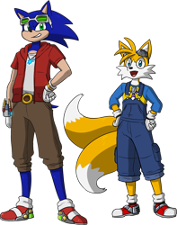 Size: 1837x2332 | Tagged: safe, artist:karlwarrior47, miles "tails" prower, sonic the hedgehog
