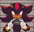 Size: 2048x1907 | Tagged: safe, artist:hopechild, shadow the hedgehog, hedgehog, abstract background, barbie mugshot meme, character name, frown, holding something, looking at viewer, male, meme, mugshot, solo, sweatdrop
